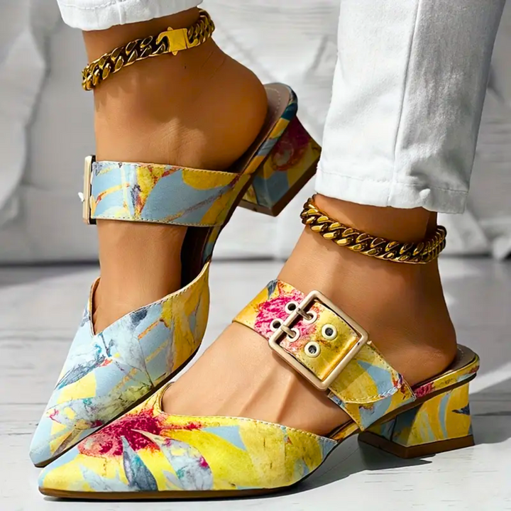 Lana | Floral Coloured Heel