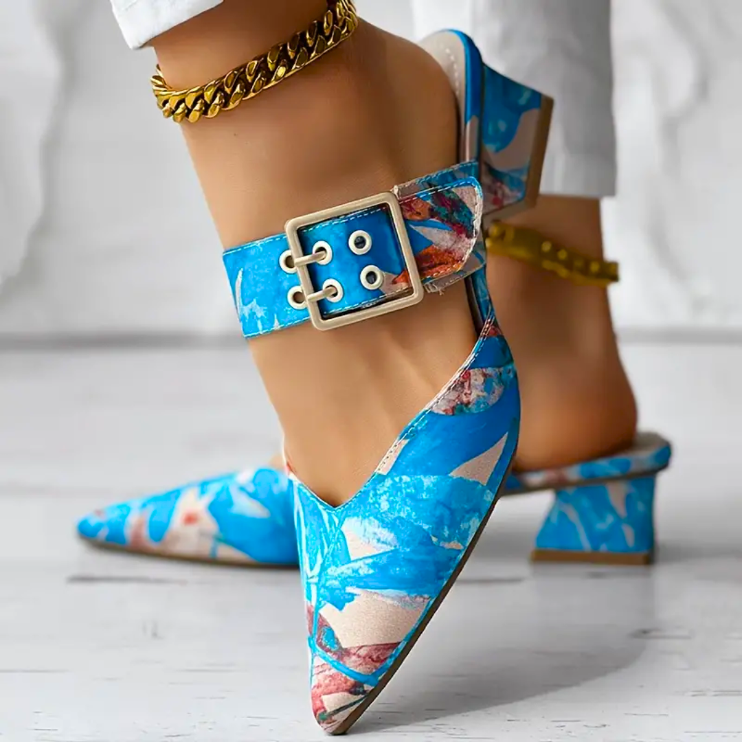 Lana | Floral Coloured Heel