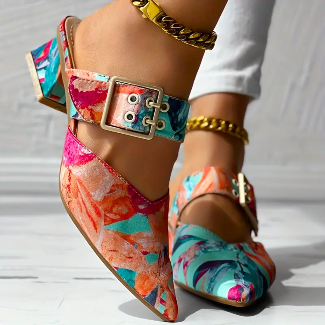 Lana | Floral Coloured Heel