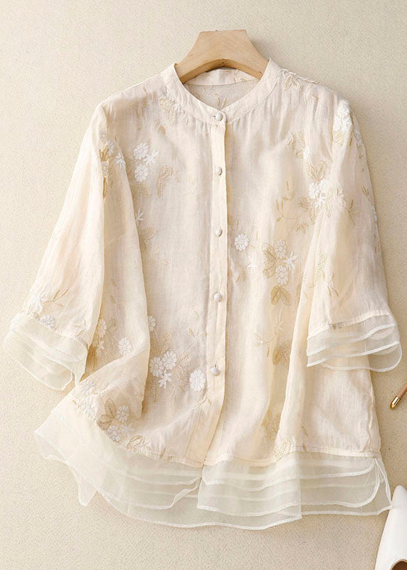 Sophie | Embroidered Cotton Shirt