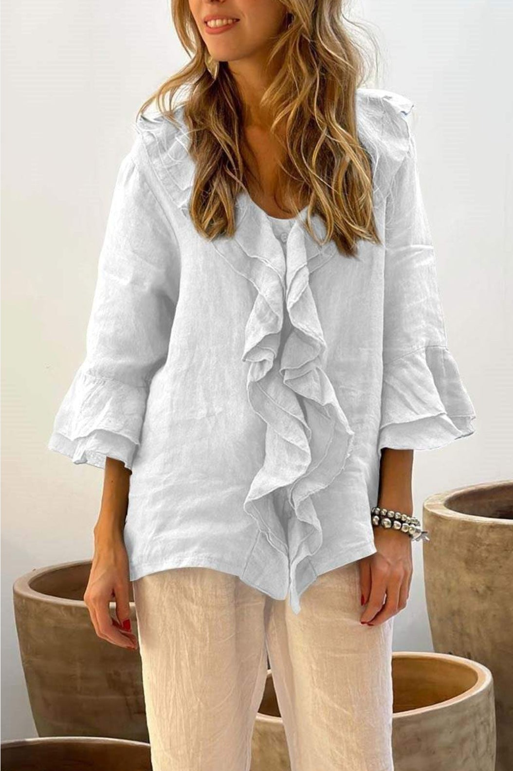 Nylia | Ruffles Casual Shirt