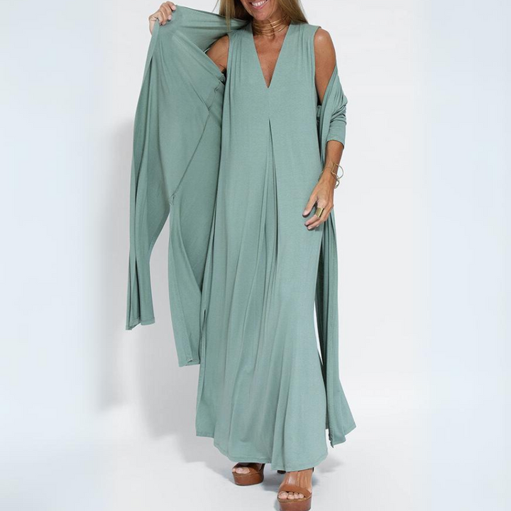 Sole® | Elegant Summer Dress + Free Shoulder Wrap