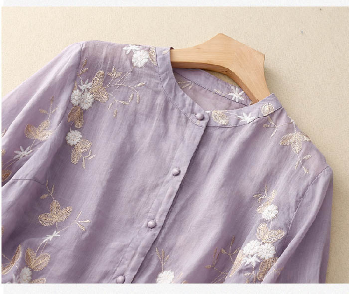 Sophie | Embroidered Cotton Shirt